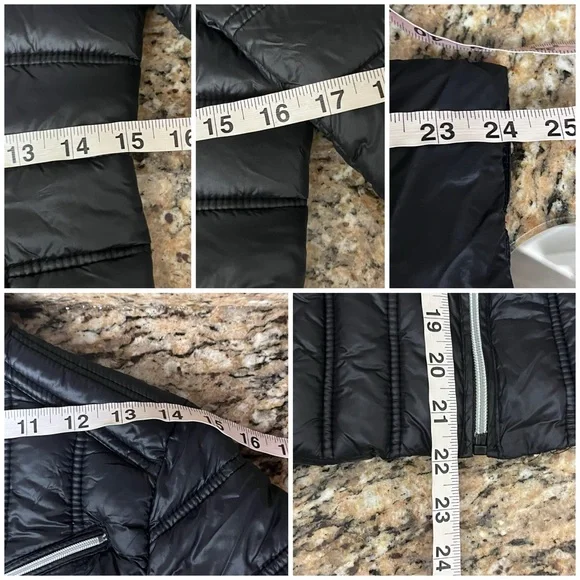 Laundry by Shelli Segal Moto Biker Jacket Black Puffer Goth Grunge Rock Emo M - Picture 6 of 11